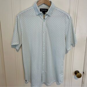 Mizzen+Main Leeward Trim Geometric Dot Polo Dress Shirt